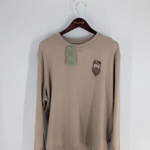 NWT Goodiellow & Co. Crew Neck‎ Classic Pullover Sweatshirt Beige Size XL